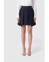 Elisabetta Franchi - High-Waisted Pleated Mini Skirt - Lyst