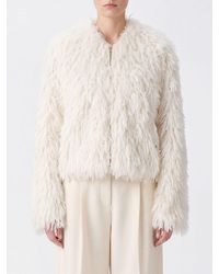 DARKPARK - Virgin Wool Fur Jacket With V-Neck And Zip Closure - Lyst