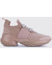 Roger Vivier - Viv' Run Knit Slip-On Sneakers With Jewel Buckle - Lyst
