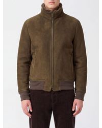 Salvatore Santoro - Shearling Bomber Jacket With High Neck And Zip Closure - Lyst