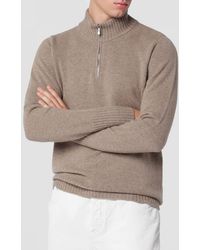 Drumohr - Pure Lambswool High-Neck Half-Zip Jumper - Lyst