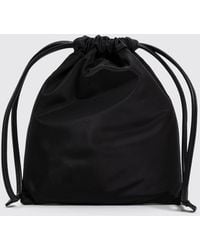Twinset - Satin Mini Bucket Bag With Crystals And Drawstring - Lyst