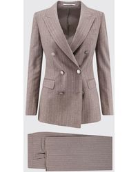 Tagliatore - Pinstripe Double-Breasted Virgin Wool And Alpaca Blend Suit - Lyst