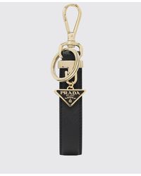 Prada - Saffiano Leather Keyring - Lyst
