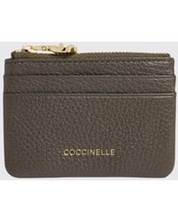 Coccinelle - C-Me Softy Grained Leather Flat Card Holder With Zip - Lyst