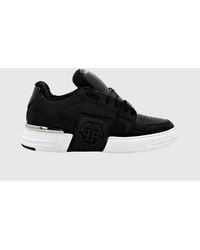 Philipp Plein - Super Street Leather Sneakers With Rubber Hexagon Logo - Lyst