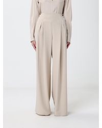 Max Mara - High-Waisted Wide-Leg Stretch Silk Satin Trousers - Lyst