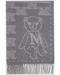 Max Mara - Charme Cashmere Stole With Jacquard Monogram And Fringed Hem - Lyst