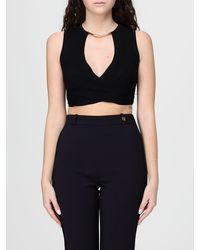 Elisabetta Franchi - Viscose Blend Cropped Top - Lyst