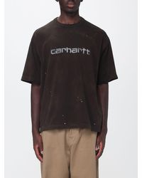 Carhartt - Printed Logo Organic Cotton Crewneck T-Shirt - Lyst