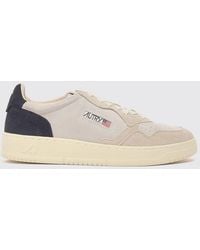 Autry - Medalist Low Two-Tone Calfskin And Suede Trainers - Lyst