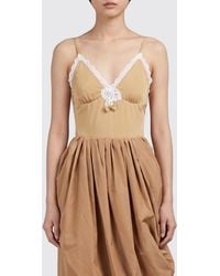Chloé - Chlo&Eacute Slim Fit V-Neck Jersey Top With Lace Inserts - Lyst