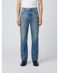 Balmain - Vaqueros Rectos De Denim De Algodón - Lyst