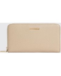 Coccinelle - Metallic Soft Grained Leather Wallet - Lyst