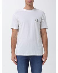 ARMANI EXCHANGE - Cotton Crew Neck T-Shirt With Embroidered Logo - Lyst