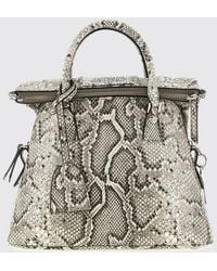 Maison Margiela - 5Ac Mini Python-Effect Leather Handbag With Charm - Lyst