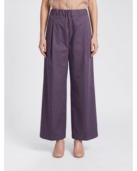 Semicouture - High-Waisted Wide-Leg Trousers - Lyst