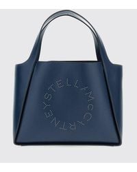 Stella McCartney - Faux Leather Tote Bag With Studded Logo And Pouch - Lyst