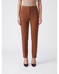 Max Mara - Acino Mid-Rise Slim Fit Skinny Wool Trousers - Lyst