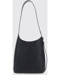 Tory Burch - Romy Grained Leather Hobo Bag With Engraved Double T Logo - Lyst