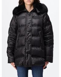 Peuterey - Quilted Nylon Short Puffer Jacket With Shearling Hood - Lyst