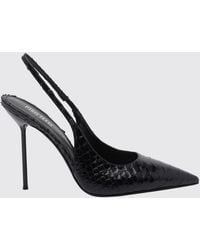 Paris Texas - Lidia Python-Print Leather High-Heel Slingback Pumps - Lyst