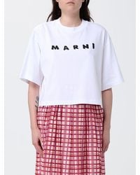 Marni - Cotton T-Shirt With Logo - Lyst
