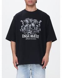 DSquared² - Bedrucktes Baumwoll-T-Shirt - Lyst