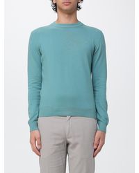 Brooksfield - Cotton Crew Neck Sweater With Logo - Lyst