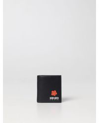 KENZO - Portafoglio Boke Flower in pelle con logo - Lyst
