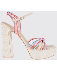 Malone Souliers - Lucille Striped Nappa Leather Platform Sandals - Lyst