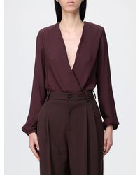 Elisabetta Franchi - Georgette Bodysuit Blouse - Lyst