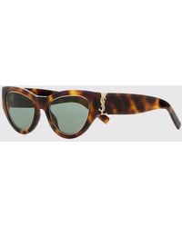 Saint Laurent - Tortoiseshell Acetate Cat-Eye Sunglasses With Ysl Logo On Temples - Lyst