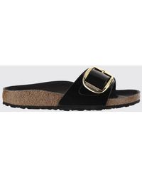 Birkenstock - Madrid Big Buckle Brushed Leather Sandal - Lyst