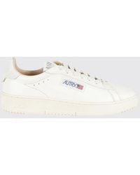 Autry - Dallas Low Bicolor Smooth Calfskin Sneakers With Logo - Lyst