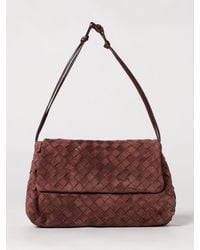Bottega Veneta - Woven Suede Giorno Bag - Lyst