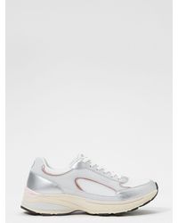 Twinset - Laminated Leather And Mesh Sneakers - Lyst
