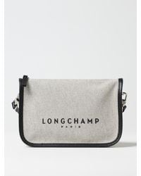 Longchamp - Essential Toile Canvas And Leather Crossbody Bag - Lyst