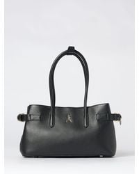 Patrizia Pepe - Calfskin Leather Shoulder Bag With Fly Logo And Double Handle - Lyst