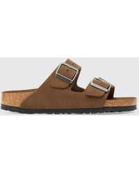 Birkenstock - Arizona Suede Leather Double-Strap Sandals - Lyst