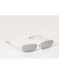 Gucci - Engraved-Logo Rectangular Metal Sunglasses - Lyst