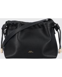 A.P.C. - Ninon Mini Crossbody Bag With Drawstring Closure And Adjustable Strap - Lyst