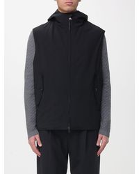 Emporio Armani - Virgin Wool Hooded Vest - Lyst