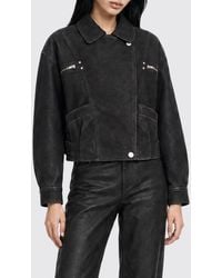 Isabel Marant - Suede Leather Shirt Jacket With Concealed Closure - Lyst