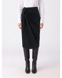 Isabel Marant - Draped Cotton-Blend Slim Fit Midi Pencil Skirt - Lyst