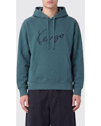 KENZO - Cotton Hoody With Contrast Logo - Lyst