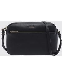 Liu Jo - Grained Faux Leather Camera Bag With An Adjustable Strap And Logo - Lyst