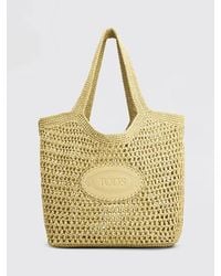 Tod's - Crochet Raffia Shopping Bag - Lyst