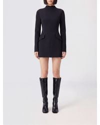 Sportmax - High-Neck Slim-Fit Cotton-Blend Mini Sheath Dress - Lyst