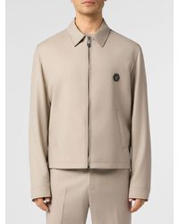 Philipp Plein - Hexagon Monogram Wool Blend Shirt Jacket - Lyst